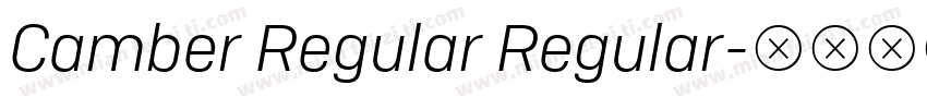 Camber Regular Regular字体转换